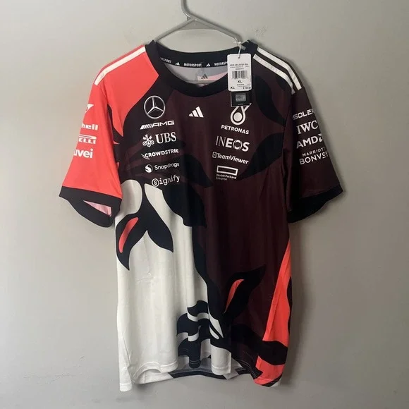 Adidas Mercedes AMG Petronas Formula 1 F1 Driver Jersey, Size XL NWT JZ6206 - Picture 1 of 5